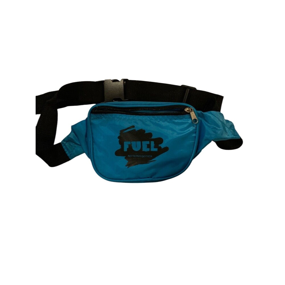 Vintage FUEL BetterToGether Fanny Pack Blue Nylon Zipper Pocket Waist Bag 90's